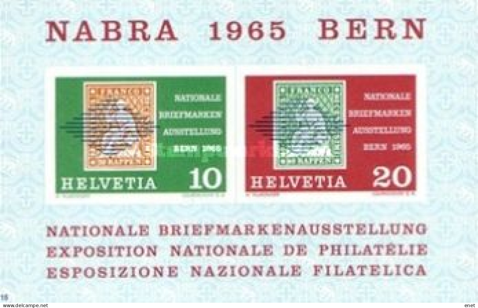 Schweiz Helvetia Zwitserland 1965 - Briefmarkenausstellung NABRA - MiNr 812/13** BL201 - Nuovi