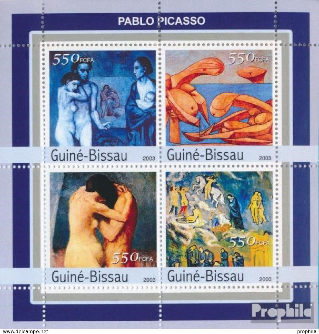 Guinea-Bissau 2105-2108 Kleinbogen (kompl. Ausgabe) Postfrisch 2003 Akte Von Picasso - Guinea-Bissau