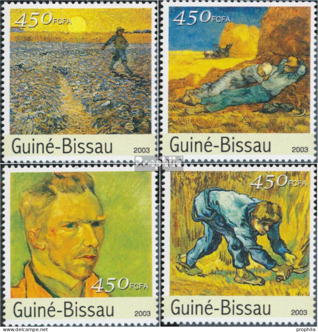 Guinea-Bissau 2097-2100 (kompl. Ausgabe) Postfrisch 2003 150. Geburtstag Van Goghs - Guinée-Bissau