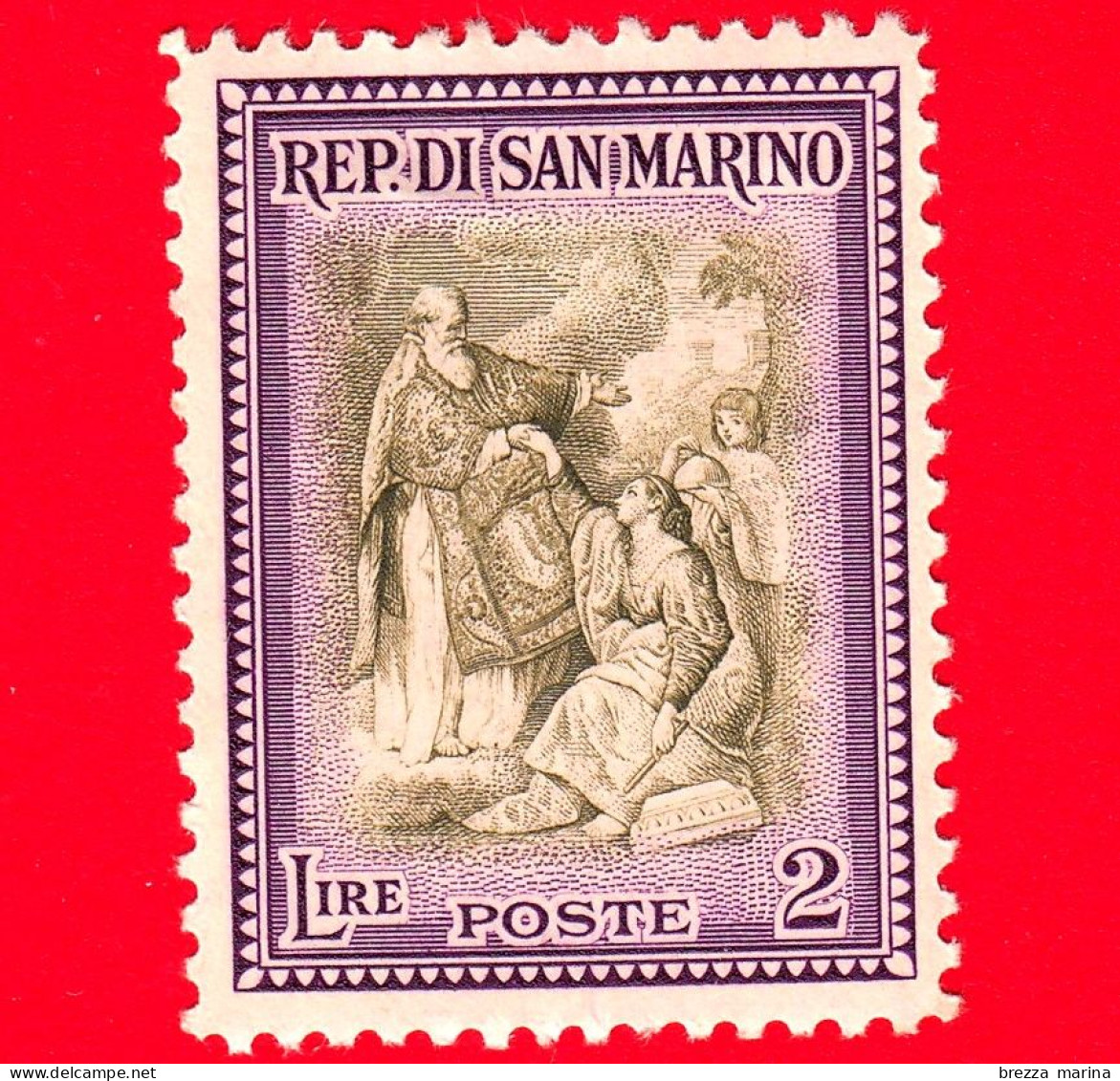 Nuovo - ML - SAN MARINO - 1947 - Ricostruzione Alberoniana - San Marino Rialza La Repubblica, Opera Di P.Batoni - 2 - Unused Stamps