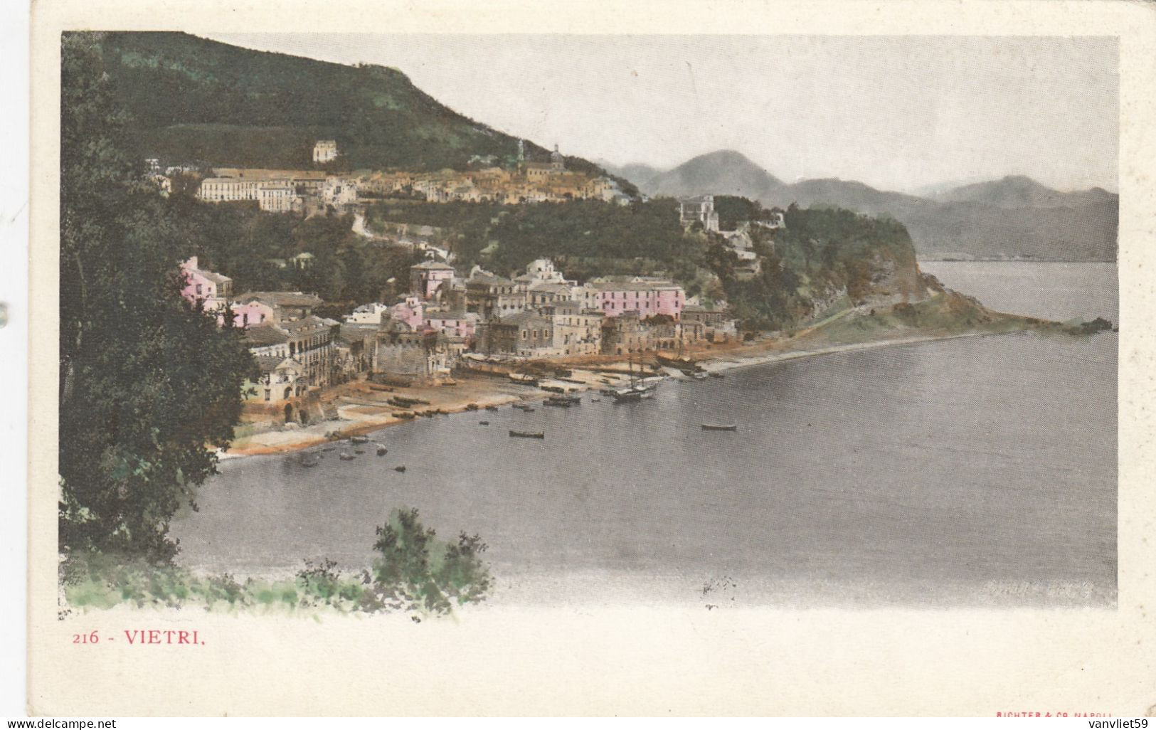 VIETRI SUL MARE-SALERNO-CARTOLINA NON VIAGGIATA  1900-1904-RETRO INDIVISO - Salerno