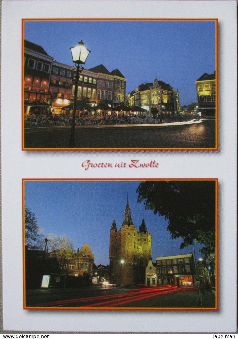 HOLLAND NETHERLAND OVERIJSSEL ZWOLLE SASSENPOORT MARKT POSTCARD CARTOLINA ANSICHTSKARTE CARTE POSTALE POSTKARTE CARD - Zwolle