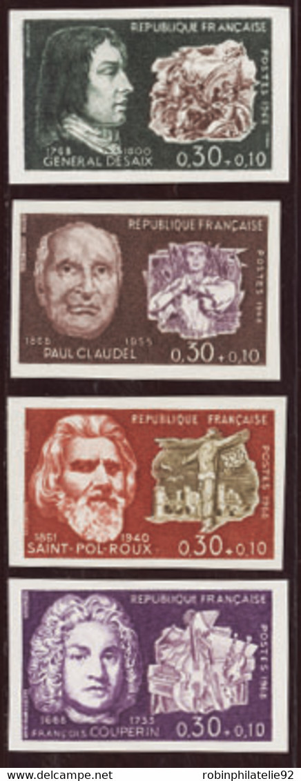 France Non Dentelé N°1550-1553 Célébrités 1968 (4valeurs) Qualité:** - Unclassified