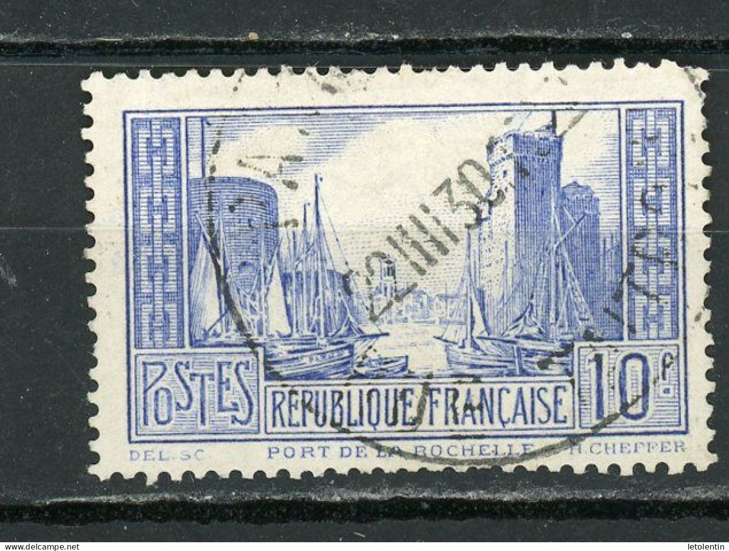 FRANCE : LA ROCHELLE - N° Yvert 261b Bleu Pale, Obli. Ronde De 1930 - Used Stamps