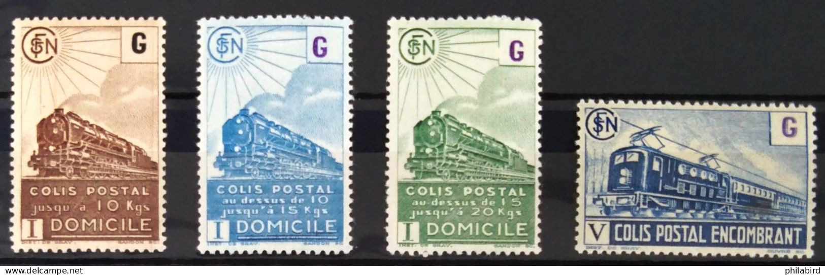 FRANCE                          COLIS POSTAUX   N° 221B/224B                        NEUF**    (221 Et 224 N*) - Mint/Hinged