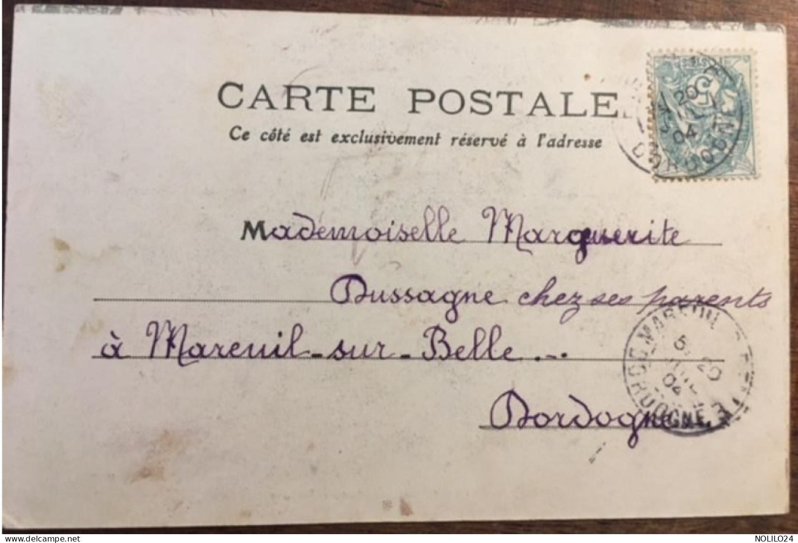 Cpa 24 Dordogne, RIBERAC LA SOUS PREFECTURE, éd MTIL Trèfle, écrite En 1904, Dos Simple - Riberac