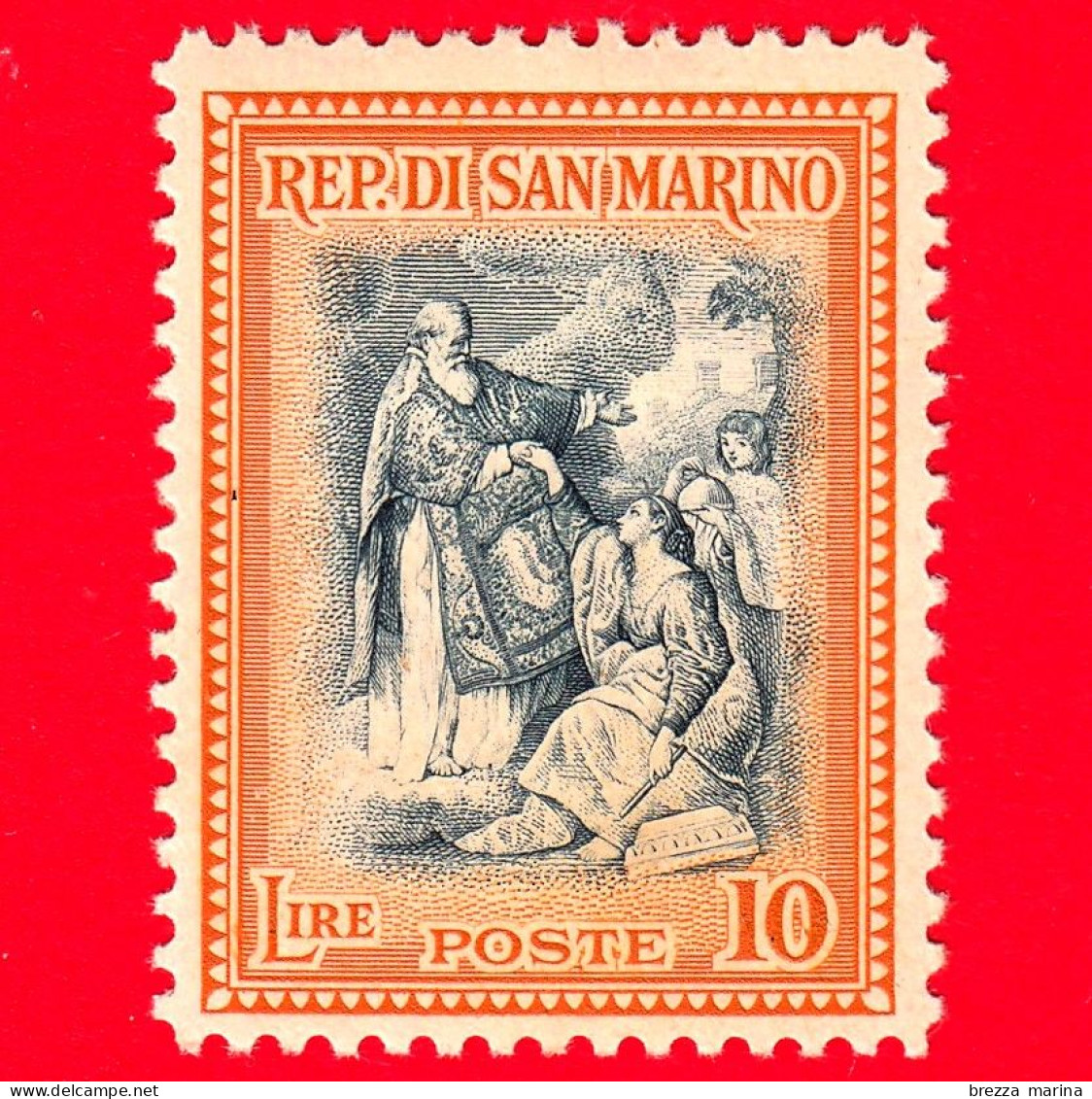 Nuovo - ML - SAN MARINO - 1947 - Ricostruzione Alberoniana - San Marino Rialza La Repubblica, Opera Di P.Batoni - 10 - Nuovi