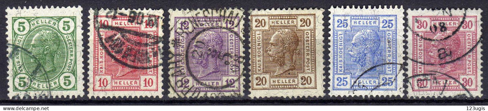 Österreich 1906 Mi 133-138, Gestempelt, [200424XIV] - Usados