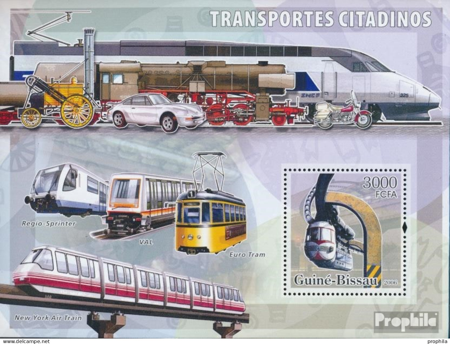 Guinea-Bissau Block 564 (kompl. Ausgabe) Postfrisch 2006 Stadtverkehr - Straßenbahnen - Guinea-Bissau