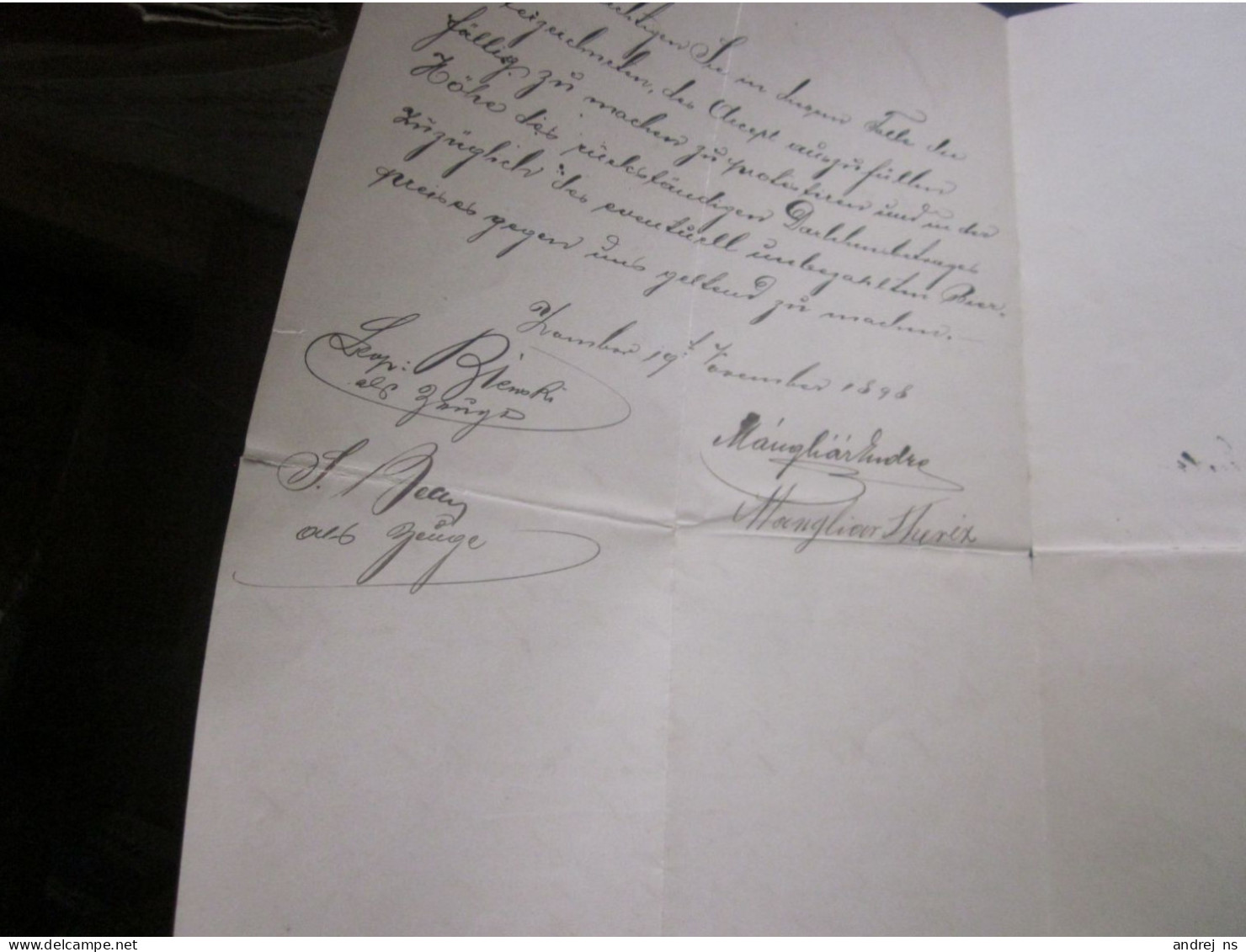 Old Manuscript With Signatures Zombor Sombor 1898 Antal Dreher Brewery A Document Related To The Dreher Brewery - Documentos Históricos