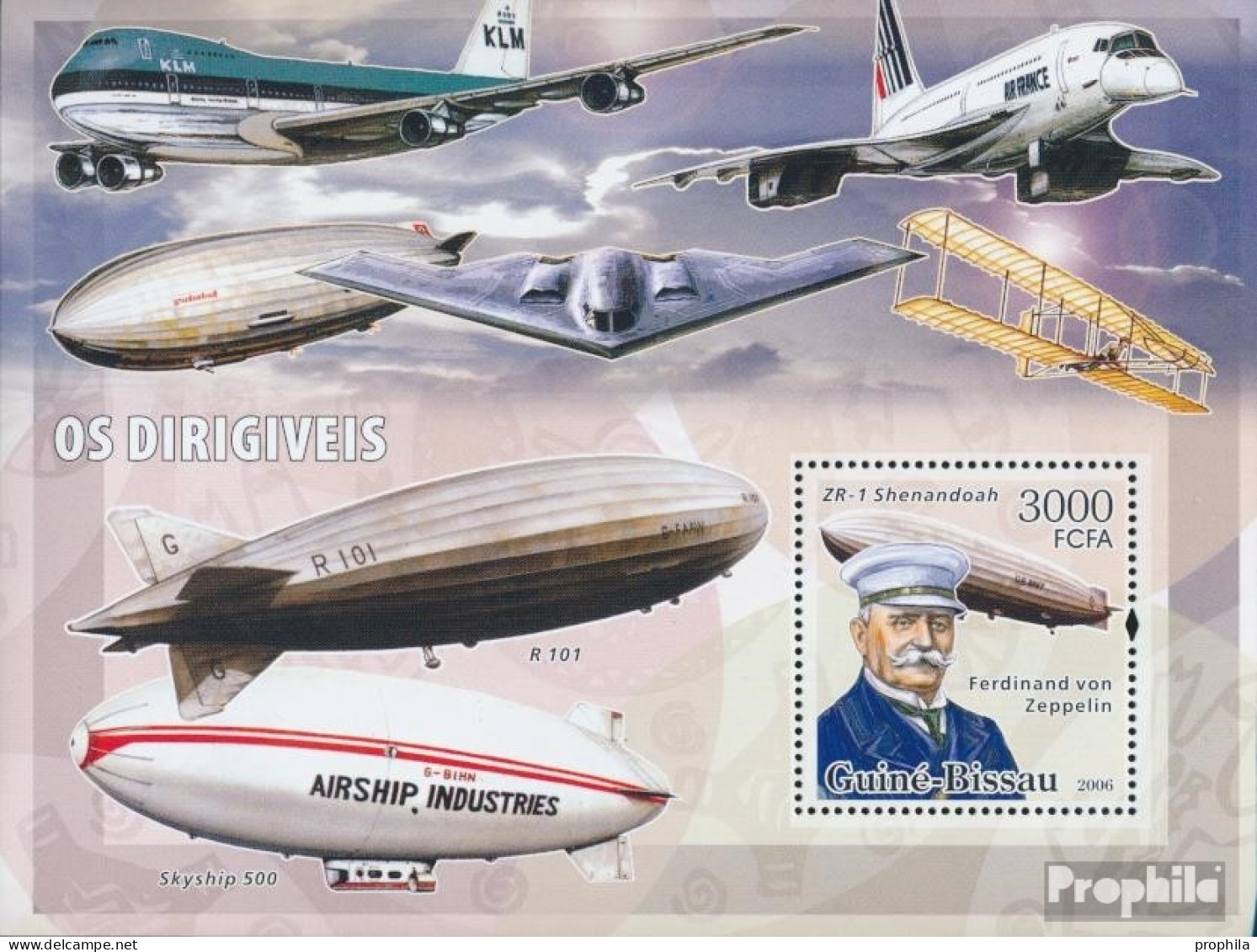 Guinea-Bissau Block 553 (kompl. Ausgabe) Postfrisch 2006 Luftschiffe (Zeppeline) - Guinea-Bissau