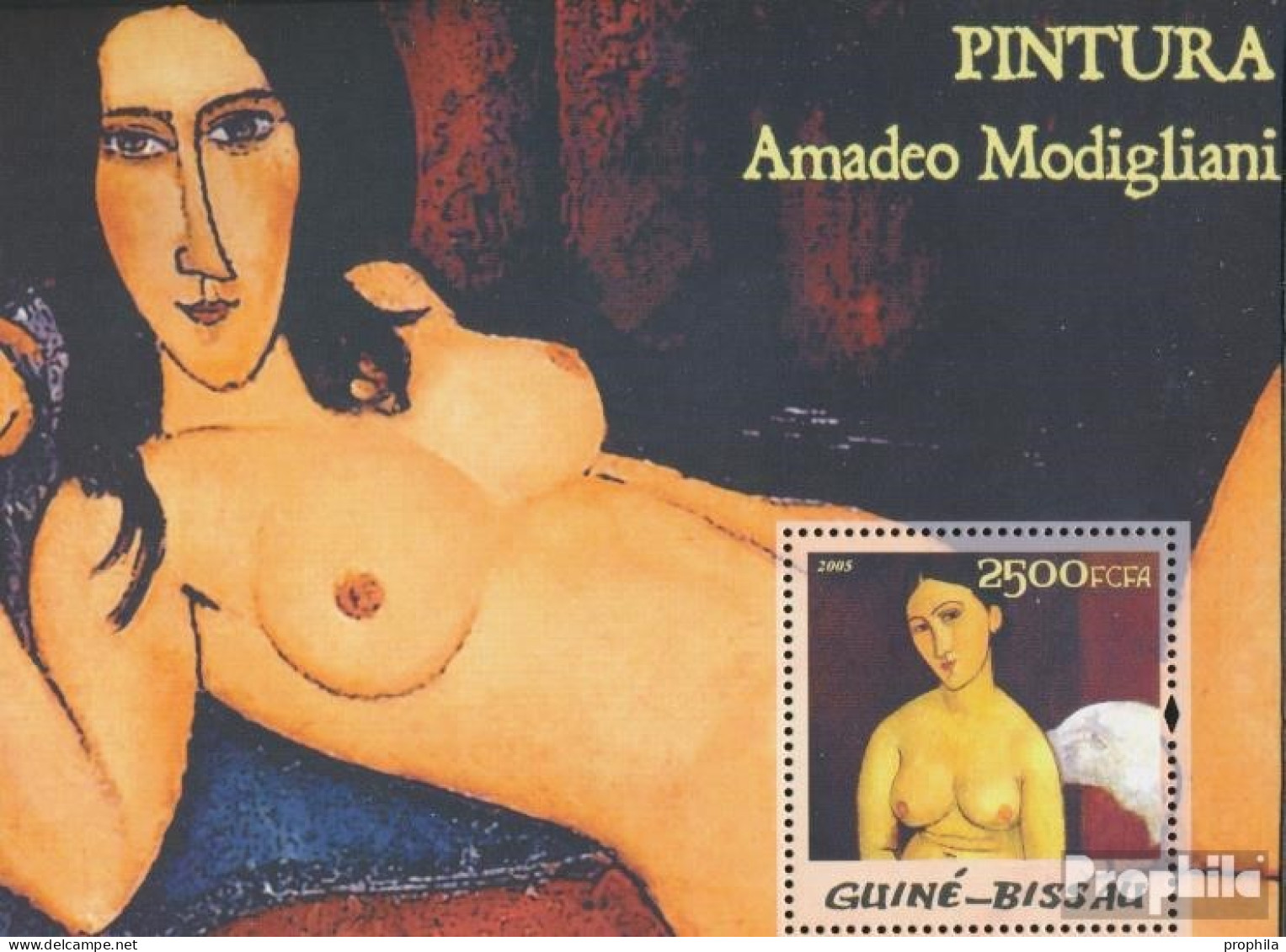 Guinea-Bissau Block 508 (kompl. Ausgabe) Postfrisch 2005 Gemälde Von Modigliani - Guinea-Bissau