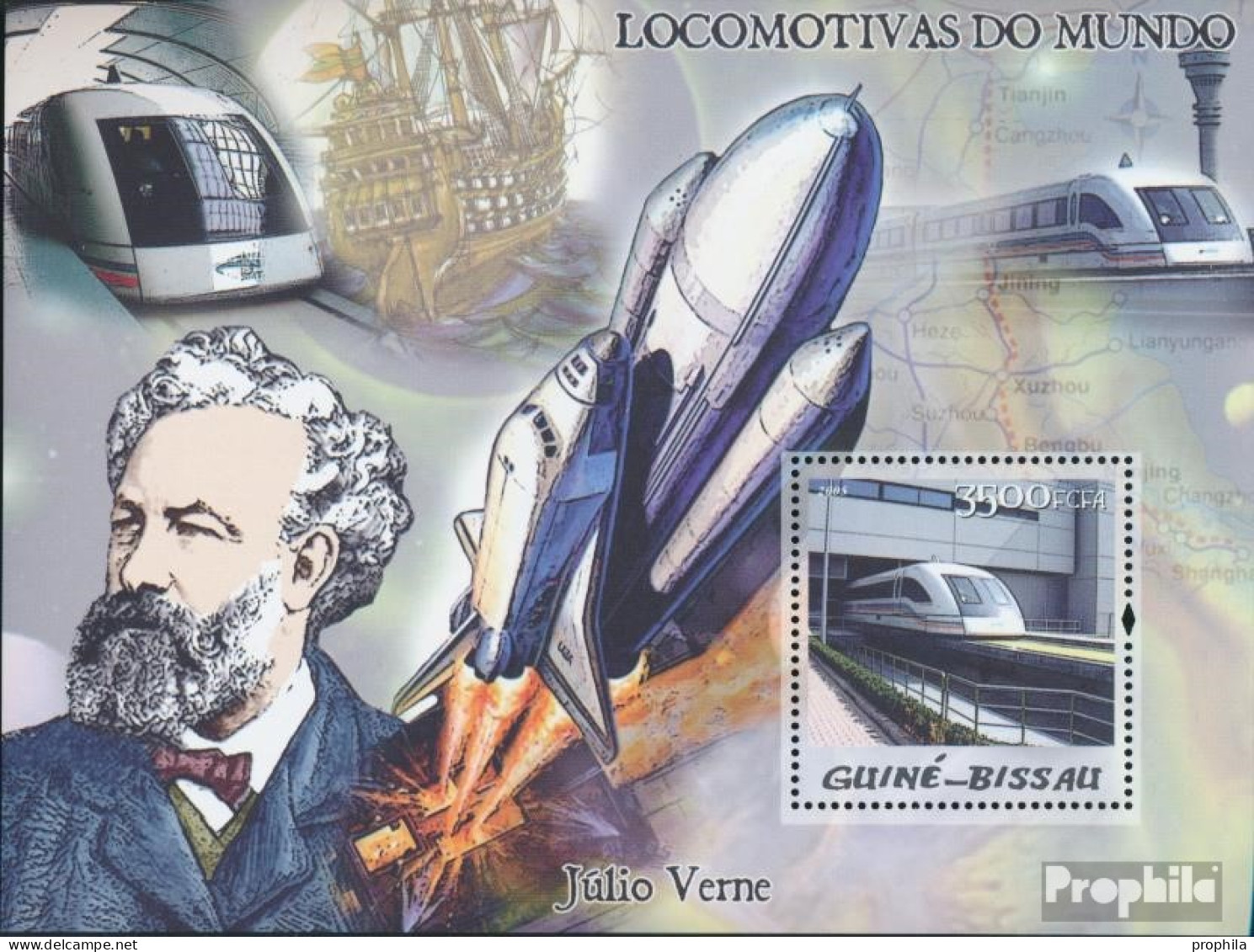 Guinea-Bissau Block 507 (kompl. Ausgabe) Postfrisch 2005 Magnetschwebebahnen Und Jules Verne - Guinea-Bissau