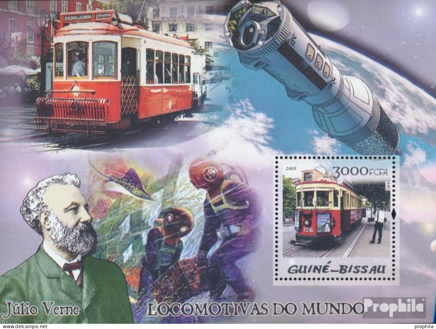 Guinea-Bissau Block 506 (kompl. Ausgabe) Postfrisch 2005 Straßenbahnen & Jules Verne - Guinea-Bissau