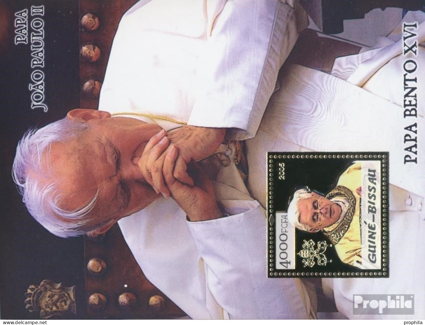 Guinea-Bissau Block 504 (kompl. Ausgabe) Postfrisch 2005 Papst Benedikt + Johannes Paul II. - Guinée-Bissau