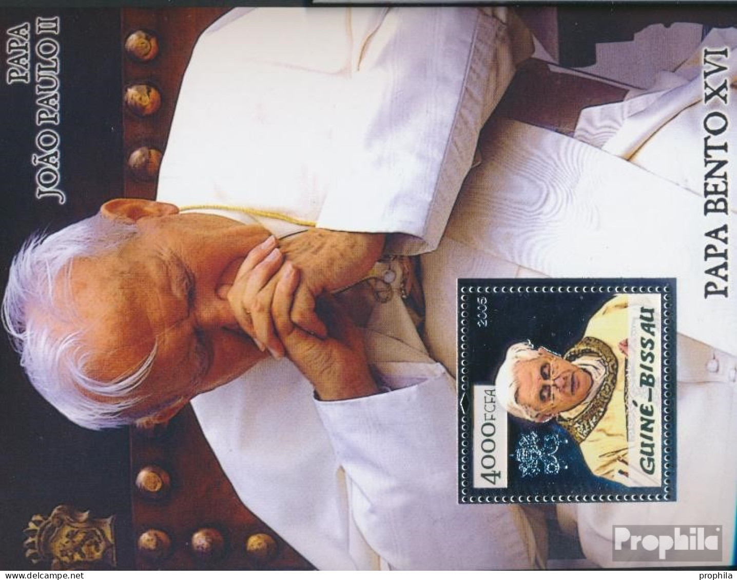 Guinea-Bissau Block 502 (kompl. Ausgabe) Postfrisch 2005 Papst Benedikt + Johannes Paul II. - Guinée-Bissau