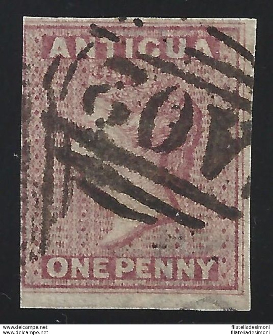 1863 ANTIGUA - 1d. Vermillion - Fake Postmark On Imperforate Plate Proof - Andere & Zonder Classificatie