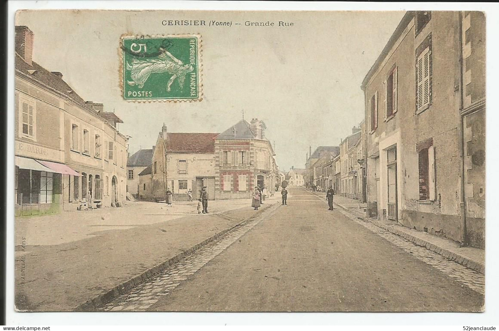 Grande Rue Les Commerces   1915  Rare      N° - Cerisiers