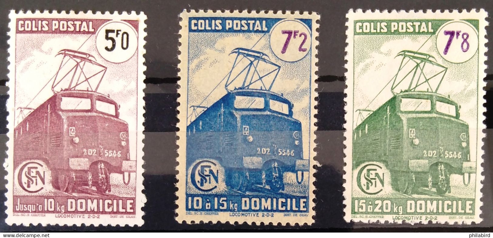 FRANCE                          COLIS POSTAUX   N° 230B/232B                     NEUF* - Mint/Hinged