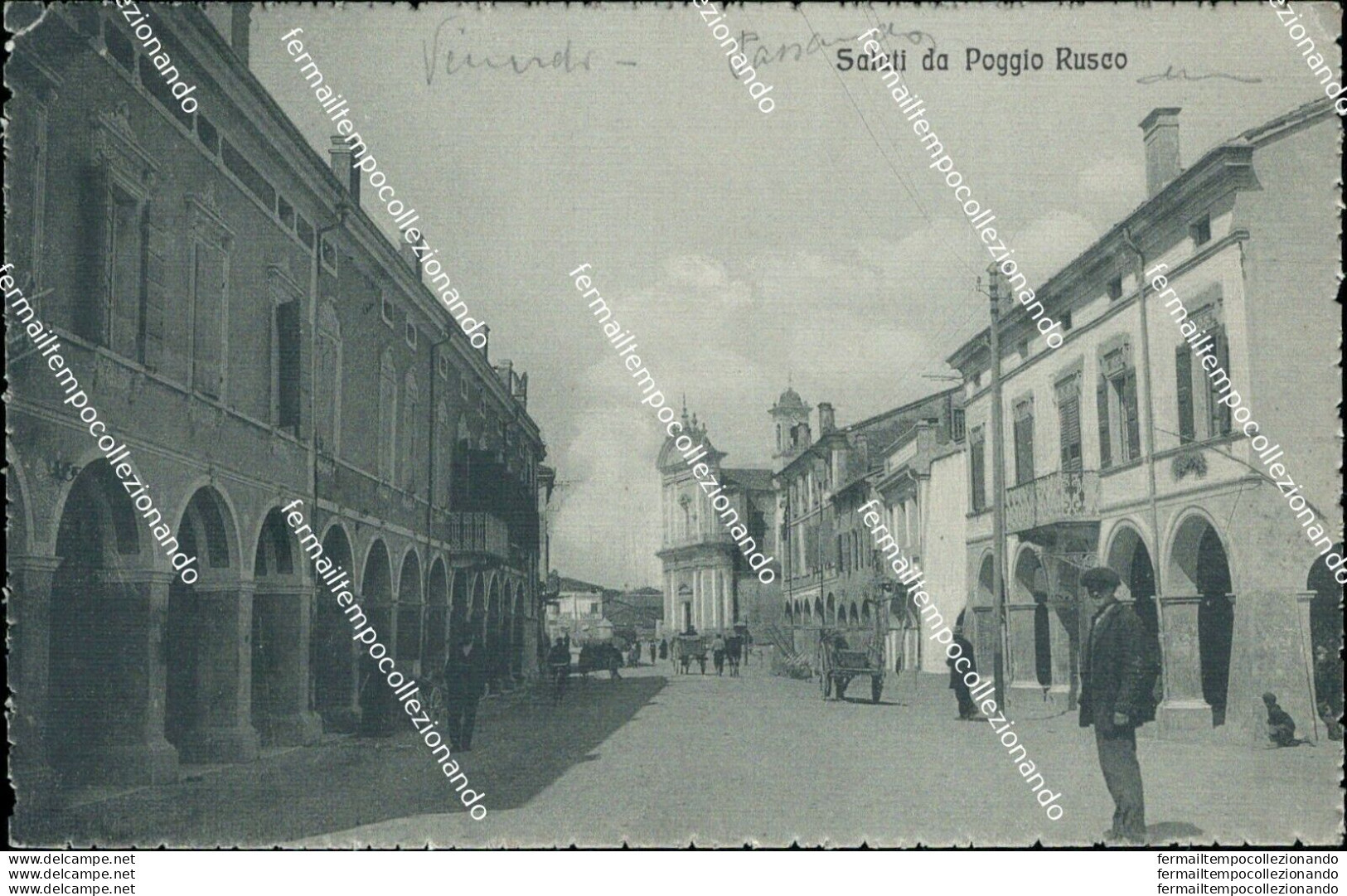 Ba359 Cartolina Saluti Da Poggio Rusco Mantova Lombardia 1916 Bella!! - Mantova