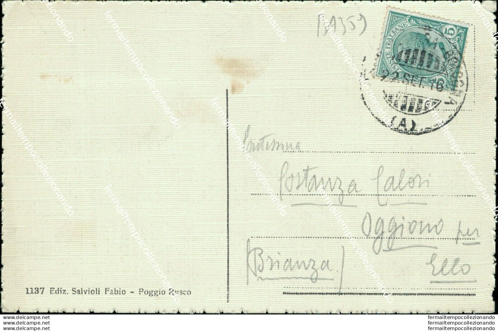 Ba359 Cartolina Saluti Da Poggio Rusco Mantova Lombardia 1916 Bella!! - Mantova