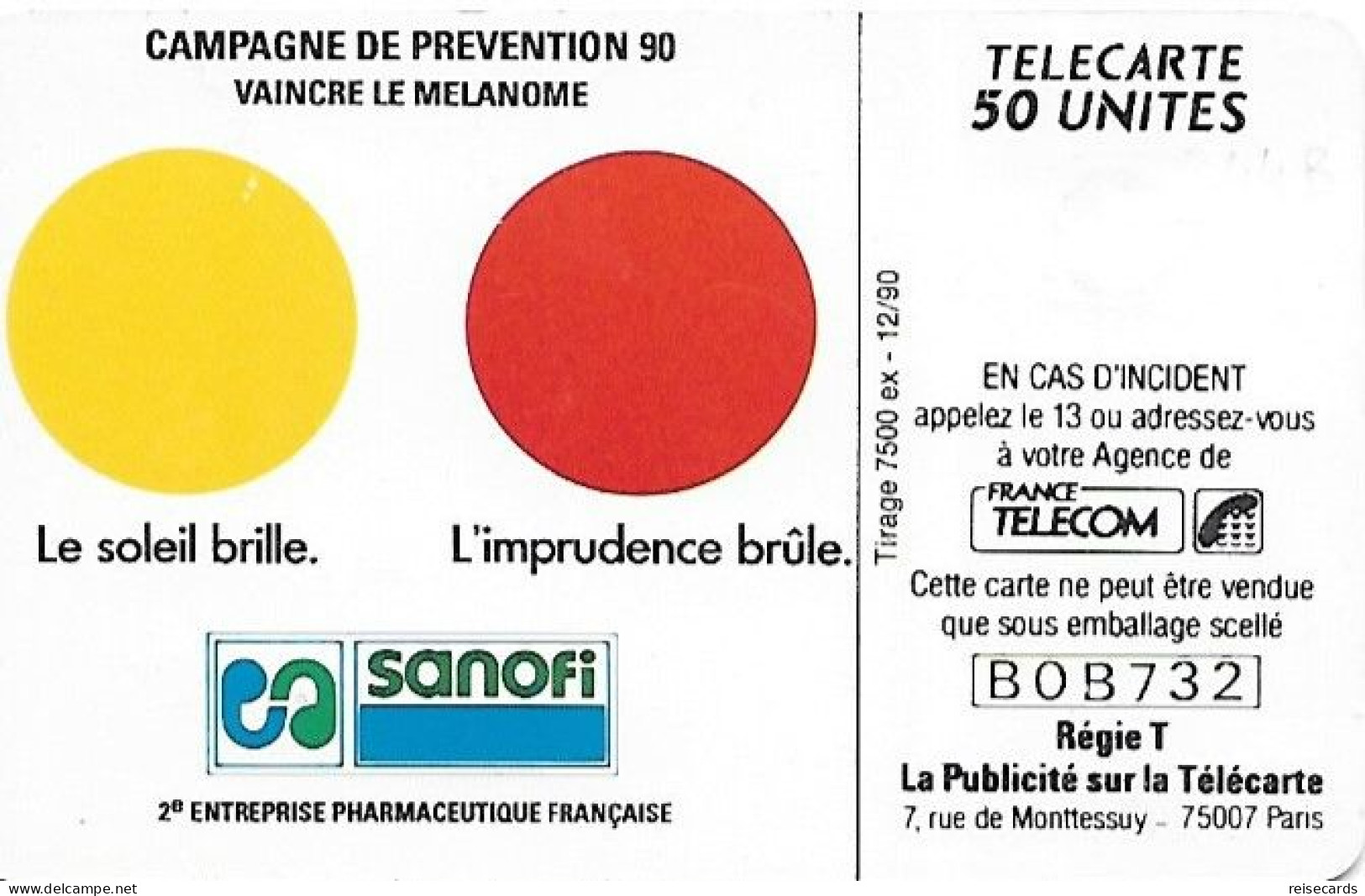 France: France Telecom 1990 D344B Sanofi - 1990