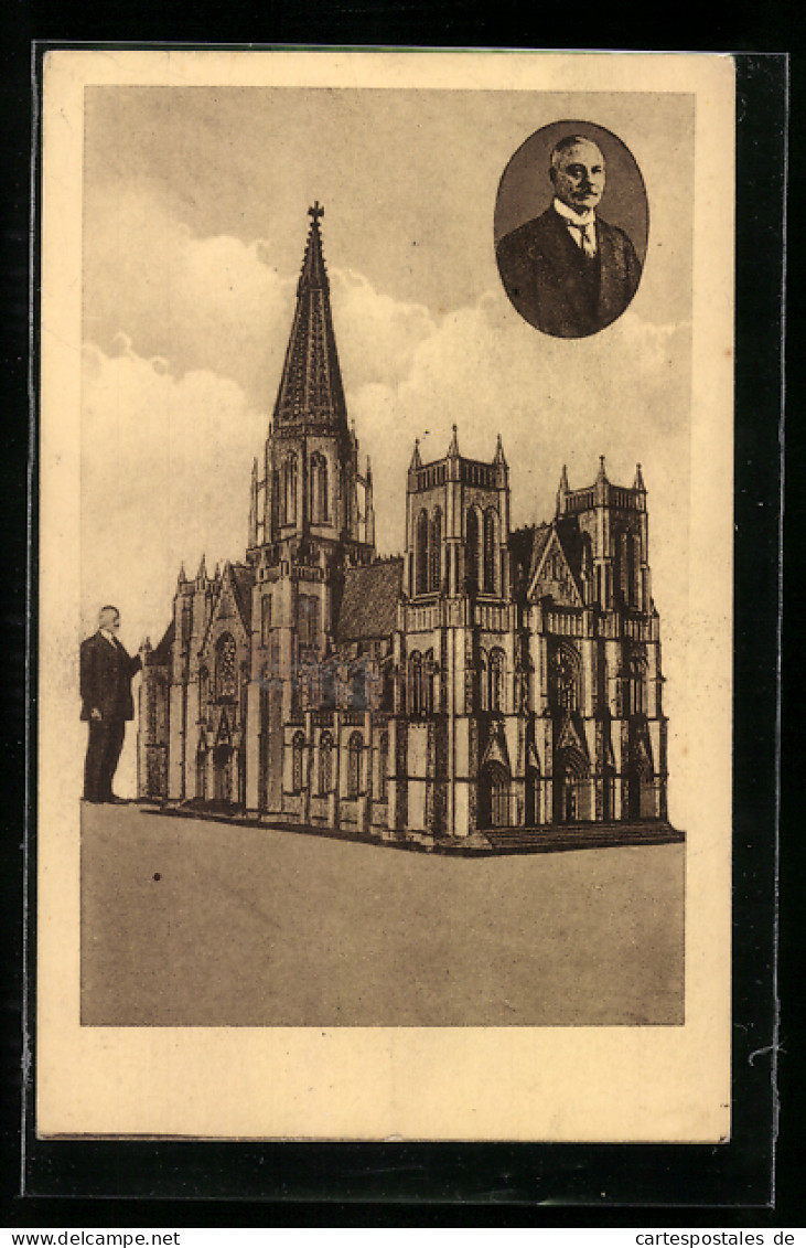 AK Coesfeld, Modell Der Kathedrale Zu New York Aus Streichhölzern  - Autres & Non Classés