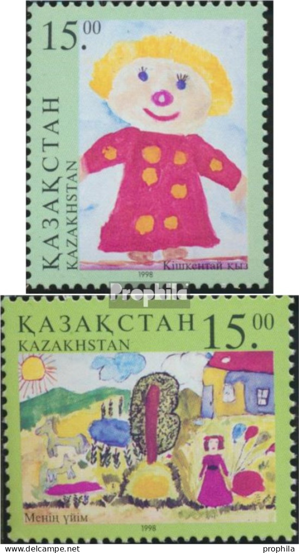 Kasachstan 205-206 (kompl.Ausg.) Postfrisch 1998 Kinderzeichnungen - Kazakistan