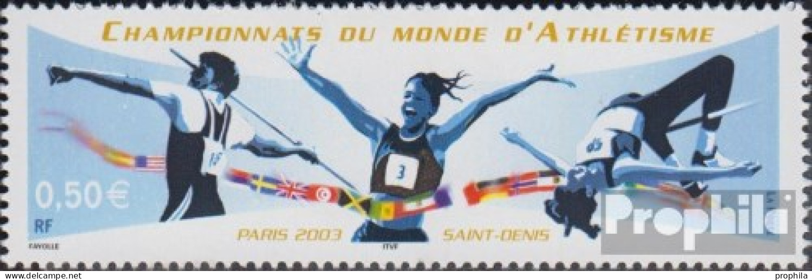 Frankreich 3729 (kompl.Ausg.) Postfrisch 2003 Leichtathletik-WM - Unused Stamps