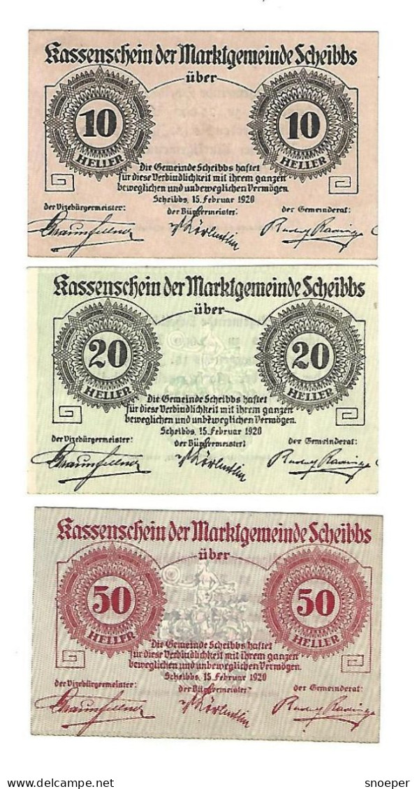 **Austria Notgeld  Scheibbs Serie Compleet  957.1a - Oesterreich