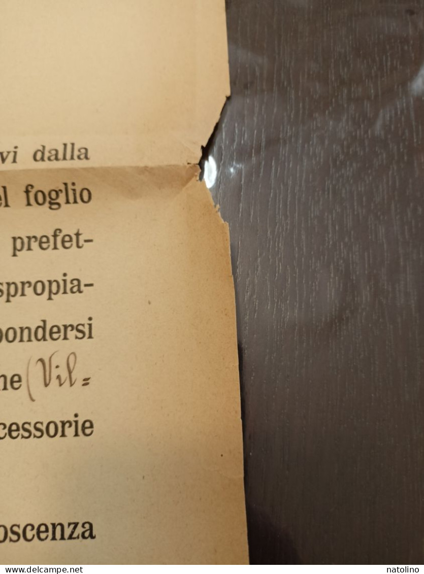 Avviso Comune Di Messina Post Terremoto 1911 Commissario Straordinario Salvadori Villaggio Ganzirri Firme - Decreti & Leggi