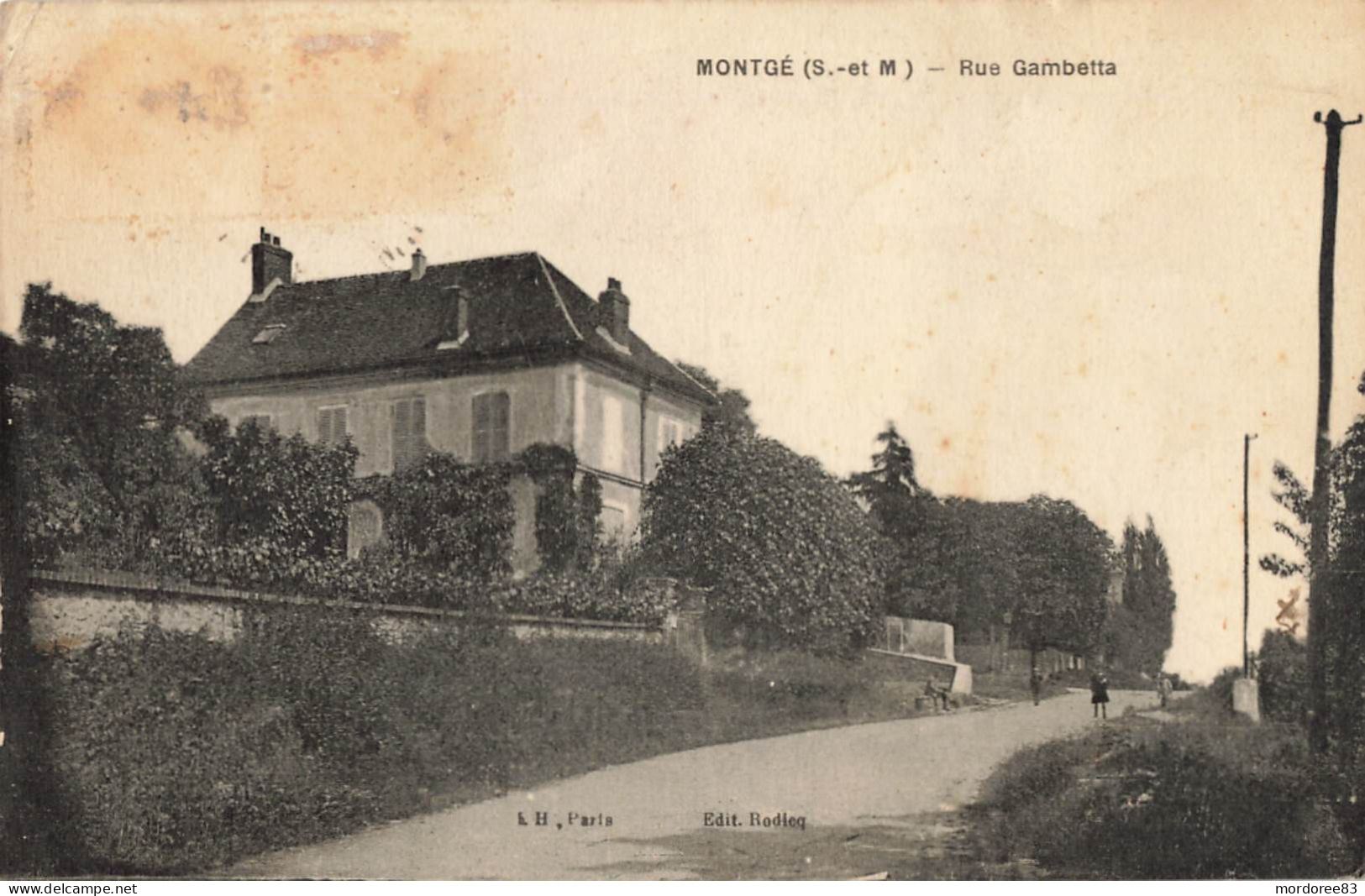 77 / CPA / MONTGE / RUE GAMBETTA - Andere & Zonder Classificatie