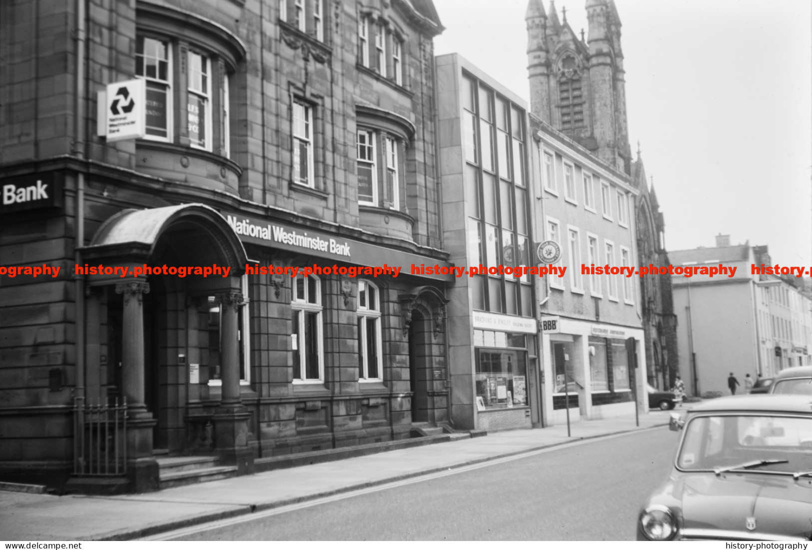 Q003349 Whitehaven. Street View. NatWest Bank. 1971 - REPRODUCTION - Altri & Non Classificati