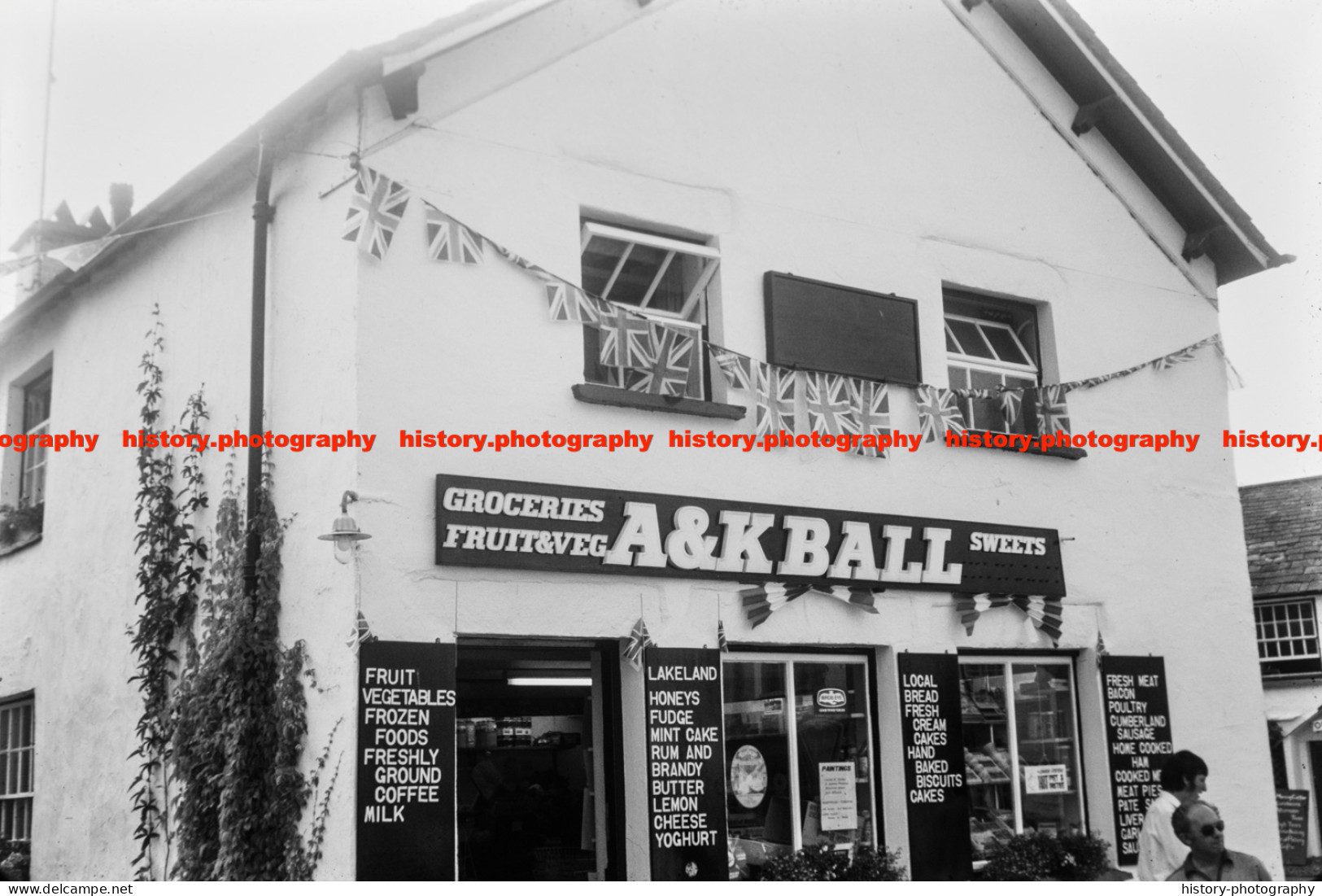 Q003183 A And K Ball Groceries Shop. Cumbria. 1977 - REPRODUCTION - Other & Unclassified