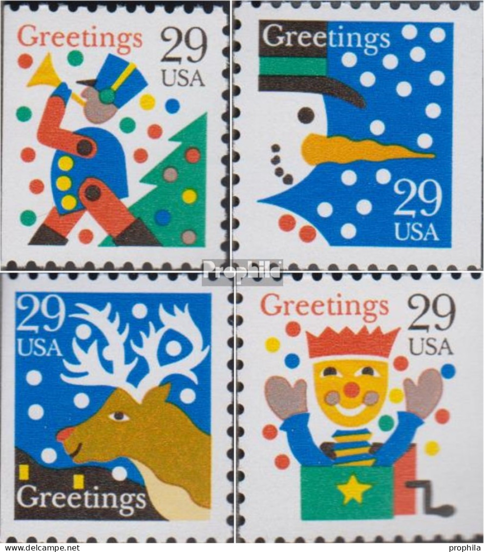 USA 2410-2413 (kompl.Ausg.) Postfrisch 1993 Weihnachten - Nuevos