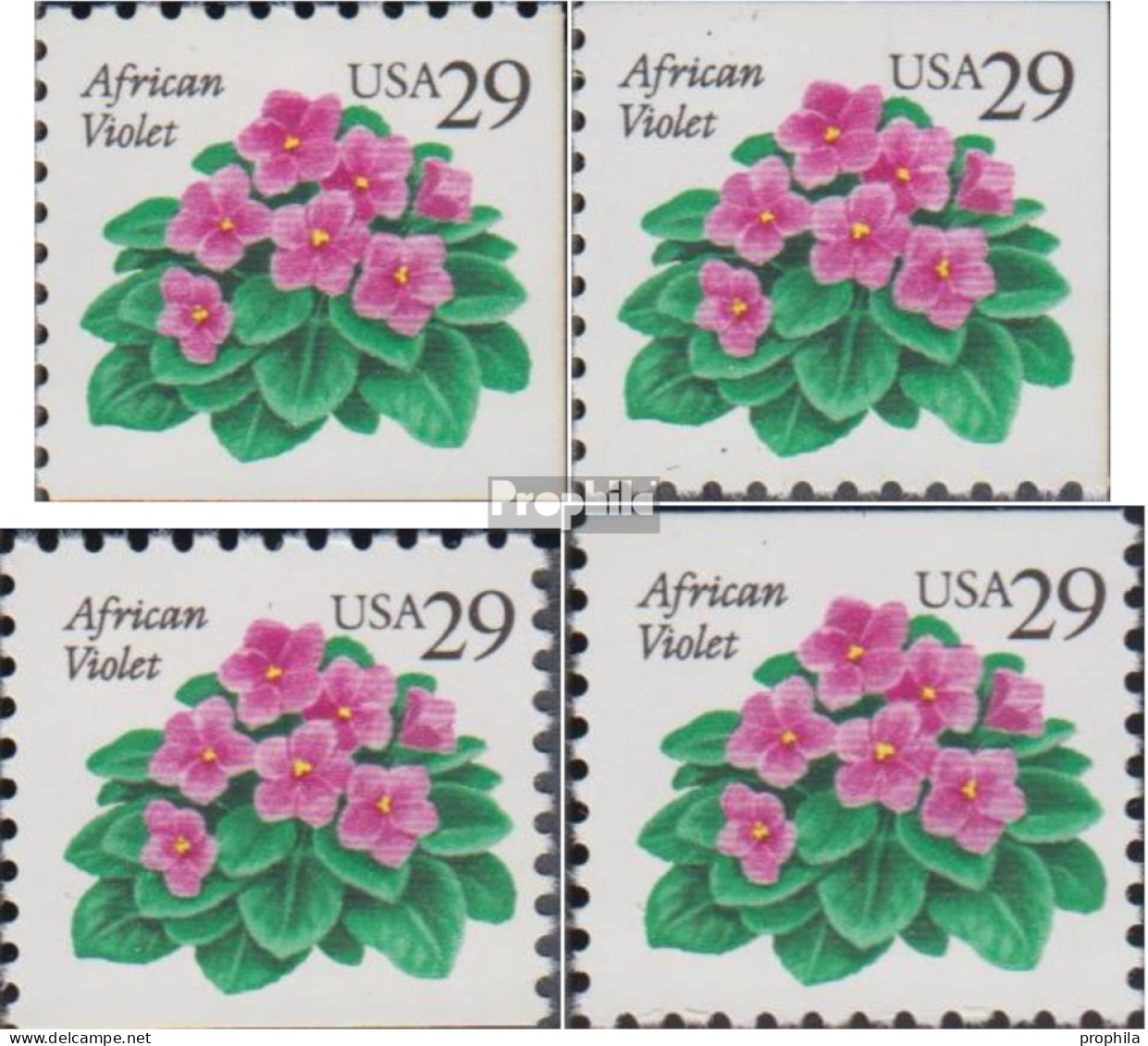 USA 2404Do,Du,Eor,Eru (kompl.Ausg.) Postfrisch 1993 Blumen - Neufs