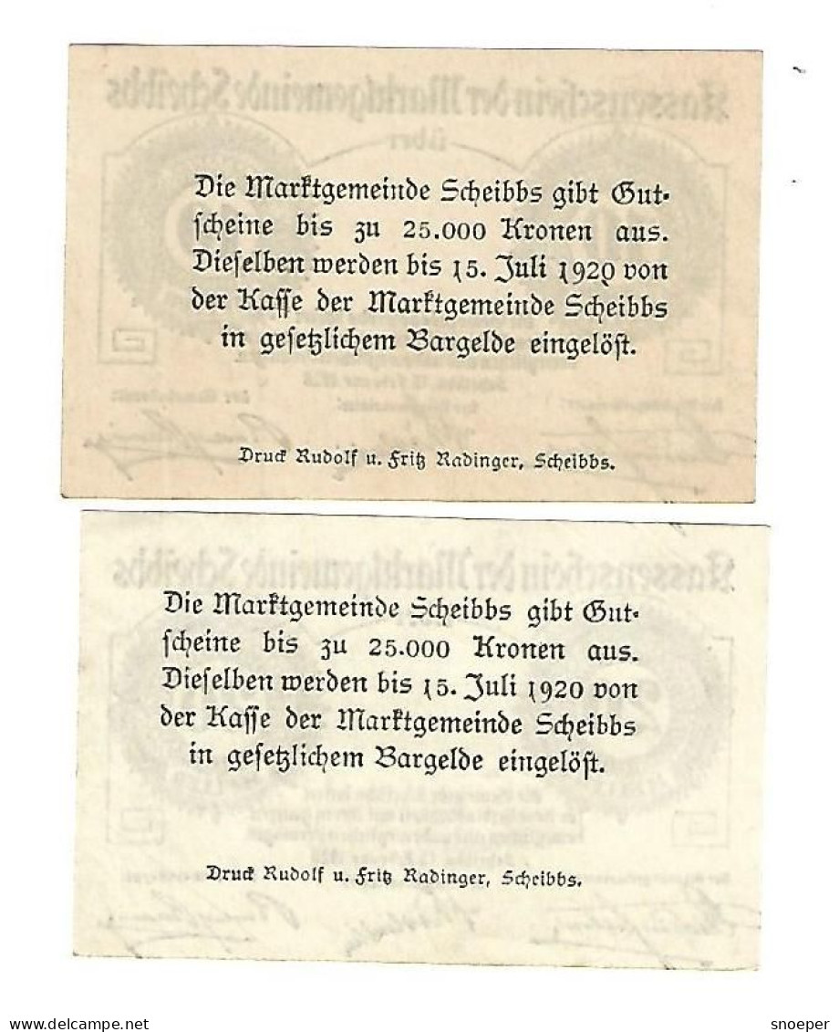 **Austria Notgeld  Scheibbs 10+20 Heller 957.1b - Oostenrijk