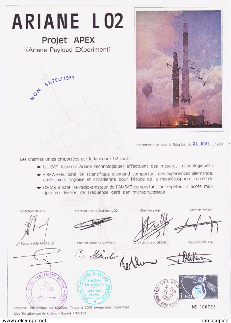 Espace 1980 05 23 - CSG - Ariane L02 - Projet APEX - Europe