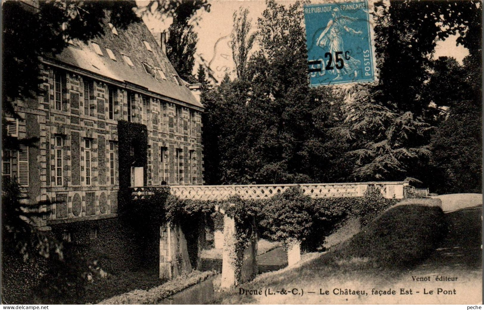 N°370 W -cpa Droué -le Château- Le Pont- - Droue