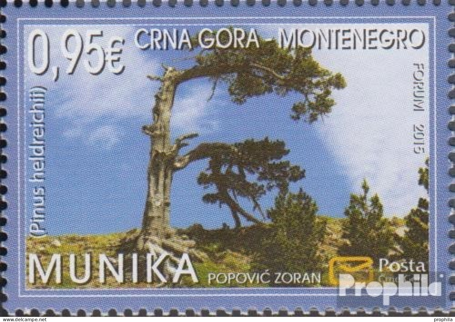 Montenegro 373 (kompl.Ausg.) Postfrisch 2015 Naturschutz - Montenegro