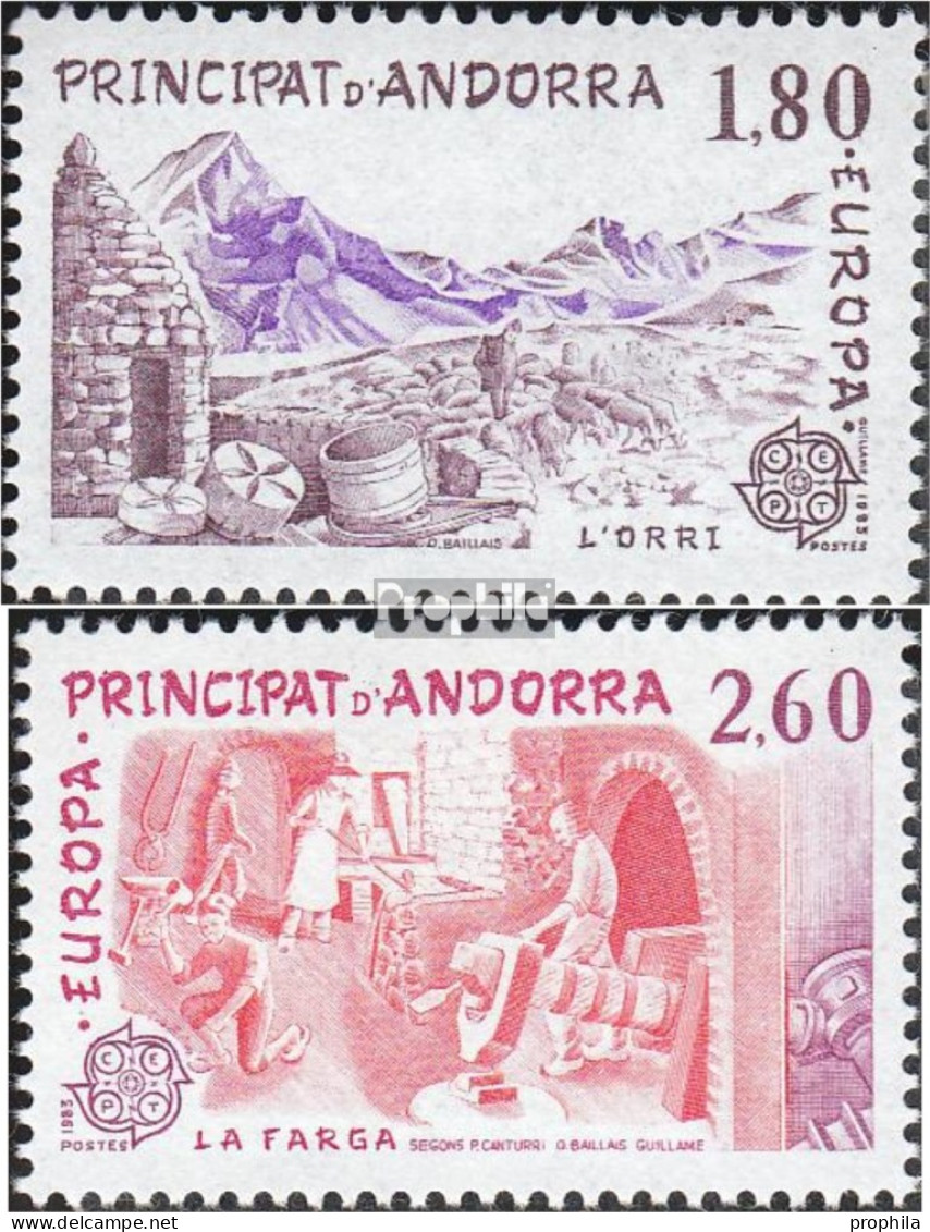 Andorra - Französische Post 334-335 (kompl.Ausg.) Postfrisch 1983 Europa - Unused Stamps