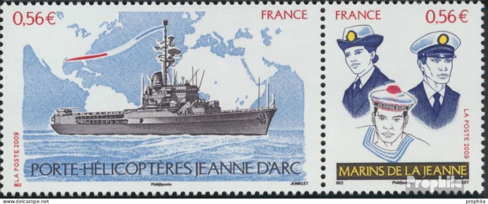 Frankreich 4790-4791 Paar (kompl.Ausg.) Postfrisch 2009 Hubschrauberträger - Unused Stamps