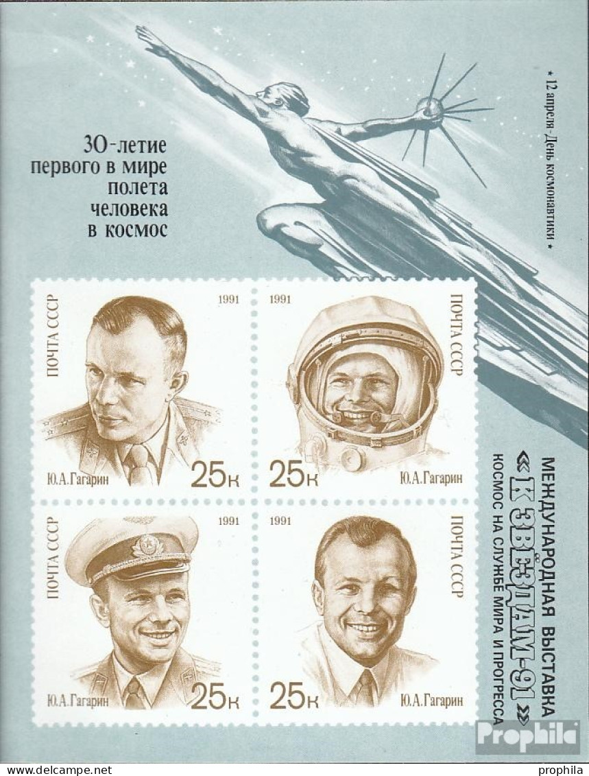 Sowjetunion Block219 (kompl.Ausg.) Postfrisch 1991 Kosmonauten - Unused Stamps
