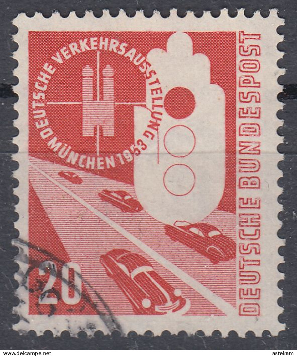 GERMANY 1953, TRANSPORT EXHIBITION In MUNICH, SEPARATE USED STAMP Of SERIES With GOOD QUALITY - Oblitérés