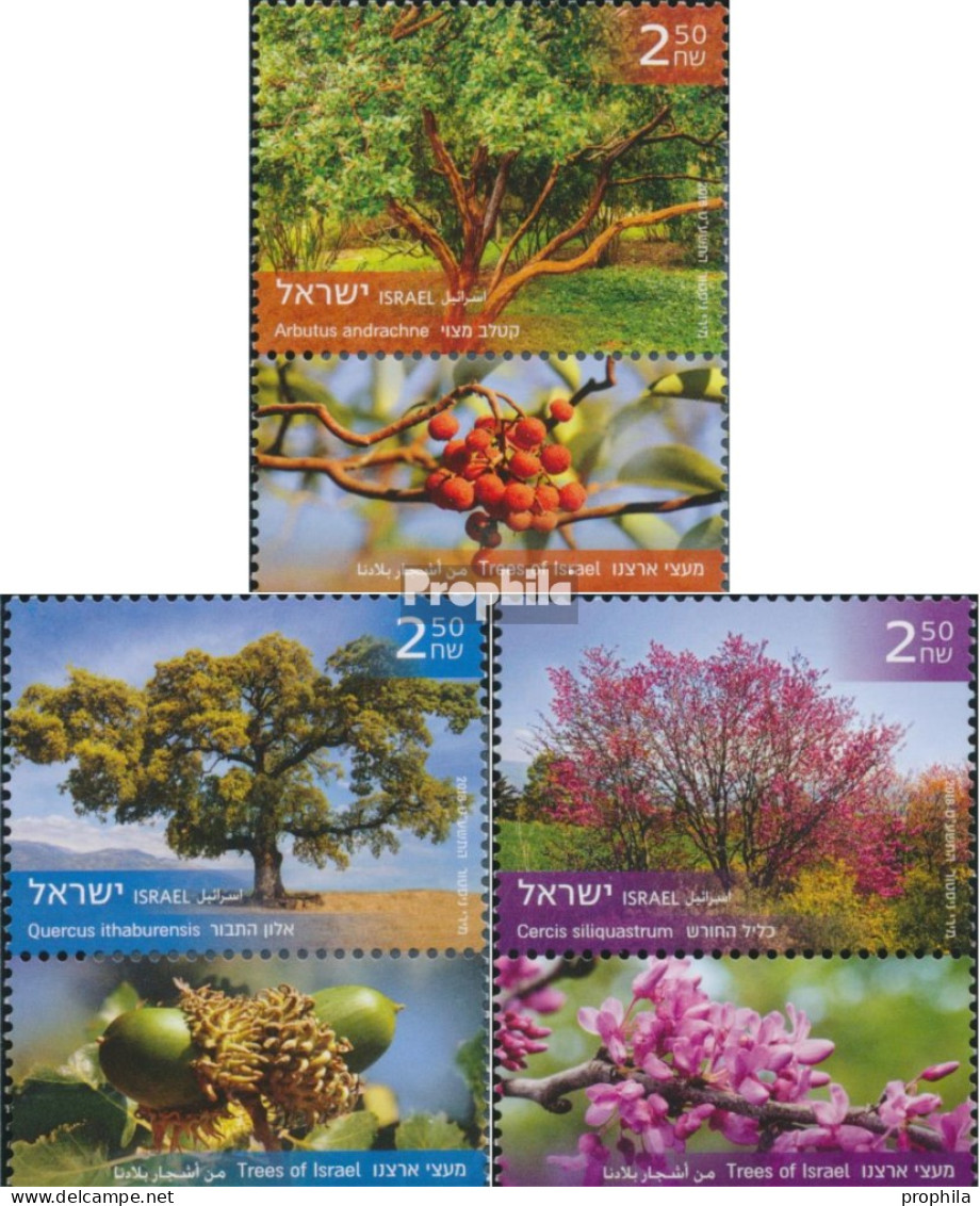 Israel 2658-2660 Mit Tab (kompl.Ausg.) Postfrisch 2018 Bäume - Ungebraucht (mit Tabs)