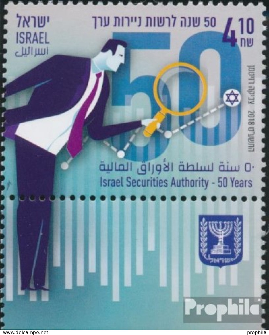 Israel 2657 Mit Tab (kompl.Ausg.) Postfrisch 2018 Börsenaufsicht - Ungebraucht (mit Tabs)