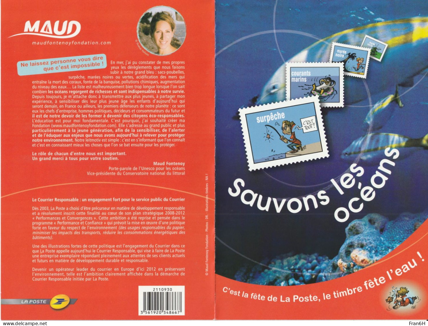 Collector 2010 - Sauvons Les Océans - 10 TVP - Neuf - Autoadhesif - Autocollant - Collectors