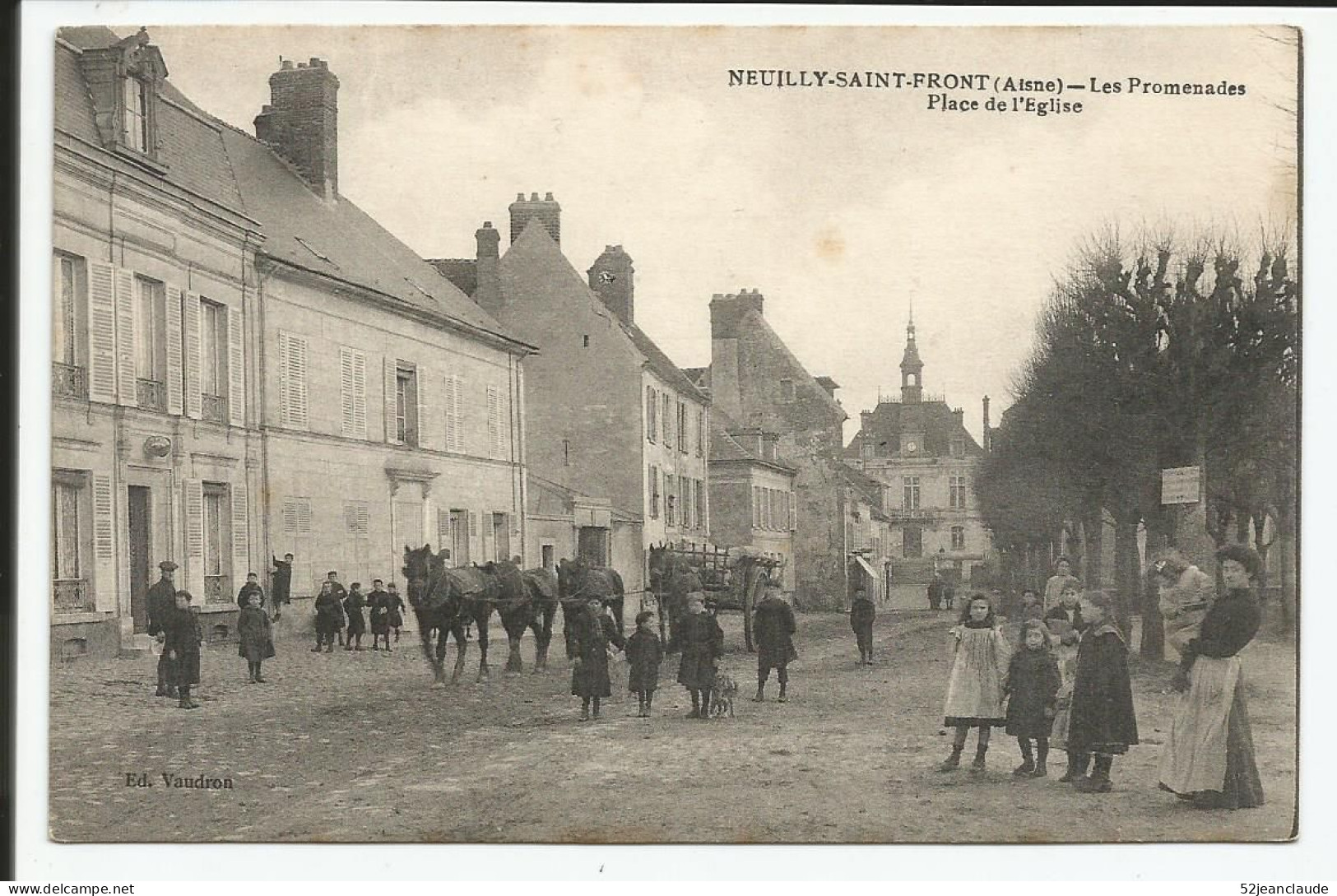 Neuilly Saint Front Les Promenades Place De L'Eglise  1910-15   Rare      N° - Sonstige & Ohne Zuordnung