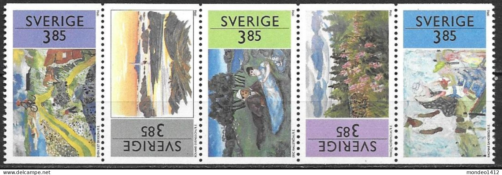 Sweden - 1996 - Yv 1927/31 - Summer In Art, Peinture - MNH - Neufs