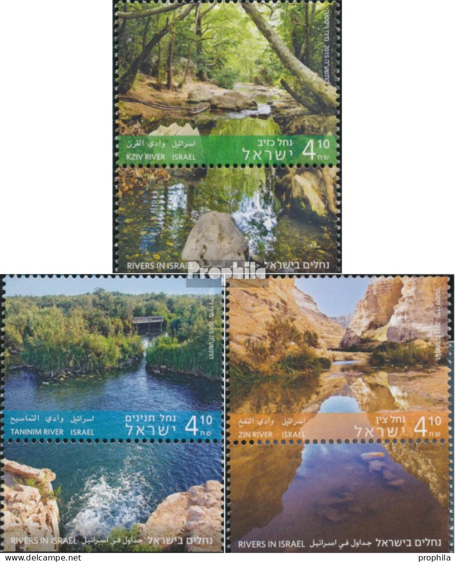 Israel 2486-2488 Mit Tab (kompl.Ausg.) Postfrisch 2015 Flüsse - Nuevos (con Tab)